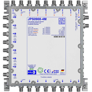 Jultec JPS0908-4T/M Unicable EN50494 Einkabelumsetzer fr 2 Satelliten (8x4 UBs/IDs/Umsetzungen)