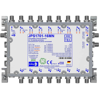 Jultec JPS1701-16MN JESS EN50607 Einkabelumsetzer für 4 Satelliten (1x16 UBs/IDs/Umsetzungen)