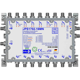 Jultec JPS1702-16MN JESS EN50607 Einkabelumsetzer fr 4 Satelliten (2x16 UBs/IDs/Umsetzungen)