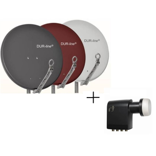 Satanlage für 4 Teilnehmer (Dur-Line 85/90 Select Antenne + Inverto Quad LNB)