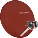 Astra/ Hotbird Satanlage für 16 Teilnehmer (Dur-Line 85/90 Select Antenne + Dur-Line Multifeedhalterung 2-fach + 2x Polytron Quattro-LNB + Jultec JRM0916T Multischalter 9/16)