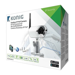 König IP-Kamera Aussenbereich 720P Metall-Gehäuse (Abruf von überall aus)