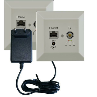Digital Devices PoLiCoax 500 - PowerLine Coax für DVB-C (Starter Set 2x Dose + Netzteil)