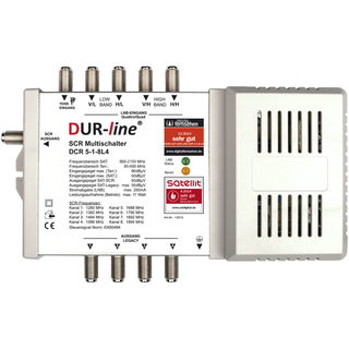 Dur-Line DCR 5-1-8L4 V2 Unicable Einkabel Multischalter (für 1x8 Unicable + 4 Legacy Teilnehmer)