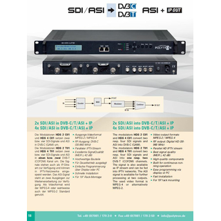 Polytron HDS-2 C01 SDI / ASI in DVB-C / ASI + IP (2x SDi auf DVB-C)