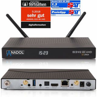 Anadol ECO 4K V2 (Version 2) UHD E2 Linux Satreceiver (DVB-S2)