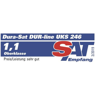 Dur-Line UKS 246 Einkabel-Set mit 2x Dur-Line UK124 JESS/dCSS LNB (24 Teilnehmer / 2 Satelliten / 4x6 UBs via Unicable EN50494)