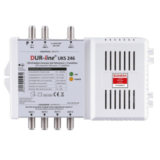 Dur-Line UKS 246 Einkabel Schalter für Dur-Line UK124 JESS/dCSS LNB Erweiterung (24 Teilnehmer / 2 Satelliten / 4x6 UBs via Unicable EN50494)