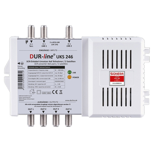 Dur-Line UKS 246 Einkabel Schalter fr Dur-Line UK124 JESS/dCSS LNB Erweiterung (24 Teilnehmer / 2 Satelliten / 4x6 UBs via Unicable EN50494)