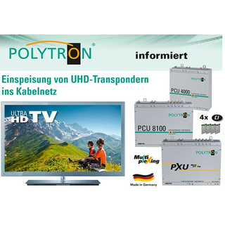 Polytron PCU 16610/16620 Kompakt Kopfstelle 16x DVB-S/S2 Transponder in DVB-C oder DVB-T (mit Schaltmatrix)