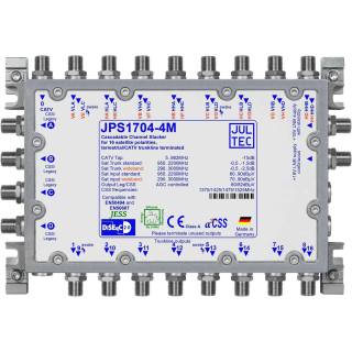 Jultec JPS1704-4T/M JESS EN50607 Einkabelumsetzer fr 4 Satelliten (4x4 UBs/IDs/Umsetzungen)