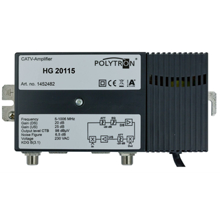 Polytron HG 20115 (20db) BK Hausanschlussverstrker 5-1006 MHz (ortsgespeist - KDG-zertifiziert)