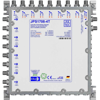 Jultec JPS1708-4T JESS EN50607 Einkabelumsetzer für 4 Satelliten (8x4 UBs/IDs/Umsetzungen)