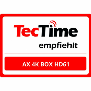 AX 4K-Box HD61 (UHD / 2160p) Linux E² Receiver mit 1x DVB-S2X + 1x DVB-C/T2 Tuner (h.265)