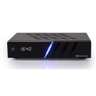 AX 4K-Box HD61 (UHD / 2160p) Linux E Receiver mit 1x DVB-S2X + 1x DVB-C/T2 Tuner (h.265)