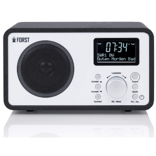 FORST Digitalradio DABIO 5 mit deutscher Beschriftung und großzügigem Display, DAB+- / UKW-Radio, Weckfunktion