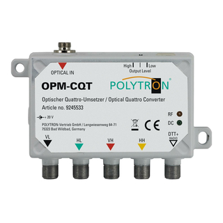 Polytron OPM-CQT Quattro Rückumsetzer (optisches Fibre LNB Umsetzer - Virtual Abschlusseinheit)