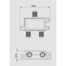 Unicable 2-fach Verteiler/Splitter Inverto IDLP-USP1O4-OUO2O-OOB mit Diodenentkopplung (speziell für Unicable-/JESS-Systeme)