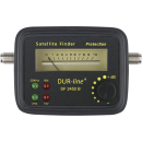 Dur-Line SF-2450 B (schwarz) Satfinder Zeigermessgerät mit Anzeige für 22 KHz DiSEq & 14/18 Volt-Anzeige (Low-Highband)