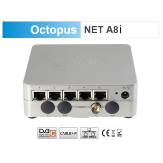 Digital Devices Octopus NET V2 A8i Max - SAT>IP Netzwerktuner (8x DVB-C/C2/T/T2 Tuner + Twin-CI Unterstützung)