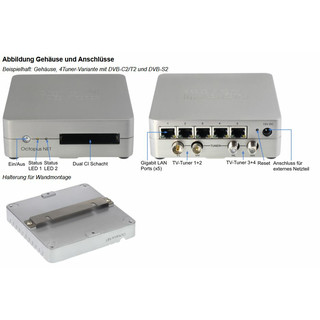 Digital Devices Octopus NET V2 A8i Max - SAT>IP Netzwerktuner (8x DVB-C/C2/T/T2 Tuner + Twin-CI Unterstützung)