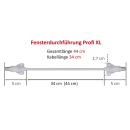 DUR-line FD Profi 34/44cm - Fensterdurchführung