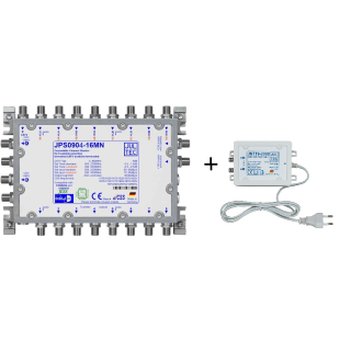 Jultec JPS0904-16MN JESS EN50607 Einkabelumsetzer für 2 Satelliten (4x16 UBs/IDs/Umsetzungen)
