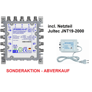 Jultec JPS0502-8+4T incl. Netzteil JNT19-2000 Unicable-Multischalter (2x8 UBs/IDs/Umsetzungen + 4x Legacy)