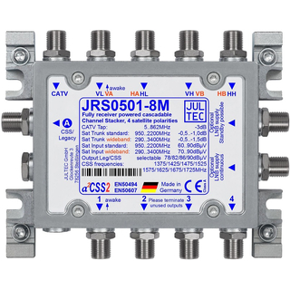 Jultec JRS0501-8M/T - Unicable Multischalter (1x8 UBs/IDs/Umsetzungen- a²CSS2 Technologie)