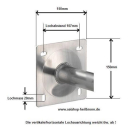 Alu-Wandhalter 35cm Wandabstand (Dur-Line WHA 35)
