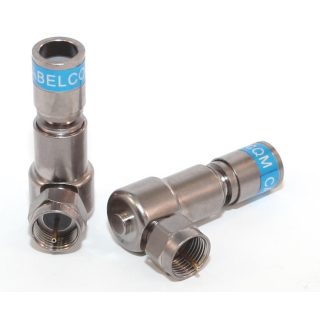 Cabelcon 90-FM-56-CX3 7.0 QM Quick Mount F-Winkelstecker 90 Grad (Kompressionsstecker für RG6 (7mm) Koaxkabel (wasserdicht))