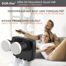 Astra/ Hotbird Satanlage für 4 Teilnehmer (Dur-Line 85/90 Select Antenne rot + Dur-Line MB6-QS Monoblock Quad LNB)