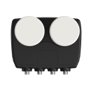 Astra/ Hotbird Satanlage für 4 Teilnehmer (Dur-Line 85/90 Select Antenne rot + Dur-Line MB6-QS Monoblock Quad LNB)