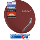 Astra/ Hotbird Satanlage für 4 Teilnehmer (Dur-Line 85/90 Select Antenne rot + Dur-Line MB6-QS Monoblock Quad LNB)