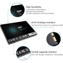 Silicon Power A55 SSD interne Festplatte 500GB (0,5TB), 2.5 Zoll, SATA III 3D NAND SLC Cache Performance Boost