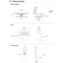 Selfsat Snipe Platinum - Single LNB - mit Bluetooth Fernbedienung und iOS / Android Steuerung - vollautomatische Satelliten Antenne (selbstausrichtend) incl. Montageplatte