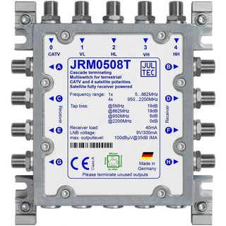 Jultec JRM0508T - Vormontage auf Lochblechplatte mit Potentialausgleich (mit Mast-nahem PA + berspannungsschutz)
