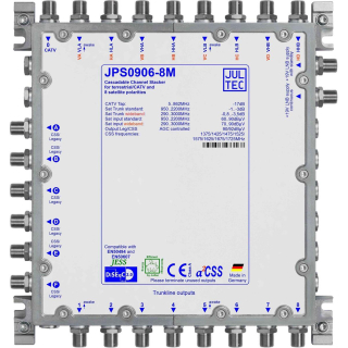 Jultec JPS0906-8M (Gen 2) Unicable EN50494 Einkabelumsetzer für 2 Satelliten (6x8 UBs/IDs/Umsetzungen- a²CSS2 Technologie)