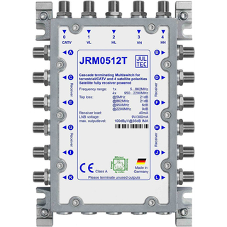 Jultec JRM0512T - Vormontage auf Lochblechplatte mit Potentialausgleich (mit Mast-nahem PA + Überspannungsschutz)