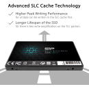 Silicon Power A55 SSD interne Festplatte 2000GB (2TB), 2.5 Zoll, SATA III 3D NAND SLC Cache Performance Boost