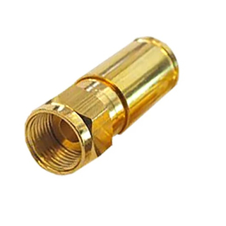 F-Kompressionstecker Gold fr Koaxkabel 6.8-7.2mm (Vollmetall F-Stecker HQ Qualitt)