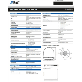 EPAK TVRO DS6 Pro / DS9 Pro / DS13 Pro mit Quattro-LNB - digitale 60/90/130cm Schiffsantenne (selbst ausrichtend und nachfhrend / Binnen-/See-/Meer-Schifffahrt)