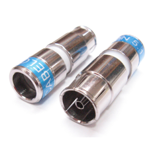Cabelcon IECF-56-CX3 5.1 - blau- IEC-Kompressionsbuchse für RG6 (7mm) Koaxkabel (wasserdicht)