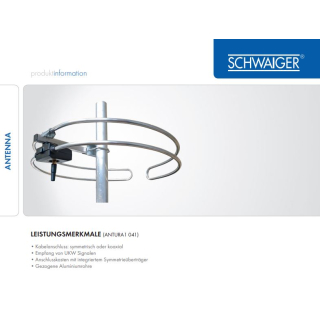 UKW Ring Dipol Antenne Schwaiger ANTURA1041 (Band II / 87-108 MHz)