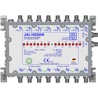 Jultec JAL1625AN (Gen2) Kaskadenstartverstrker 25dB mit Netzteil (Amplifier Launch 16-fach)