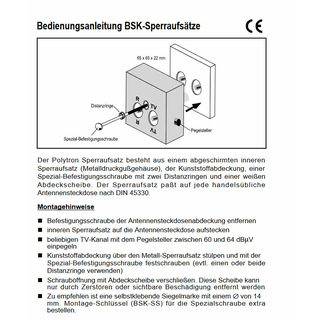Polytron BSK 3 Blindaufsatz fr Multimediadosen (3-Loch)