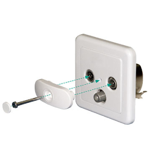 Polytron BSK 10 Blindaufsatz für Antennendosen (2- und 3-Loch)