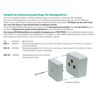 Polytron BSK-SS Spezialwerkzeug fr Blindaufsatz Antennendosen (BSK 0, BSK 3, BSK 10)
