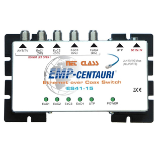 EMP Centauri UTP/Koax Ethernet-Schalter ES41-15 (Net-Class / Ethernet-over-Coax / EoC)