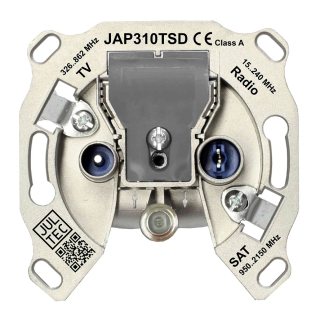 Jultec JAP310TSD programmierbare Antennendose für Unicable / JESS (Schutzschaltung/ Durchgangsdosedose / 10db)